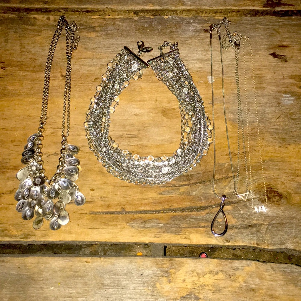 Lot of 5 Silver necklaces